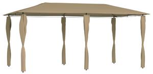 VidaXL Κιόσκι με Καλύμματα Στύλων Taupe 2,98x5,3x2,59 μ. 160 γρ./μ²