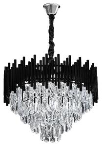 Κρεμαστό φωτιστικό με κρύσταλλα G063-CP 50cm BLACK
