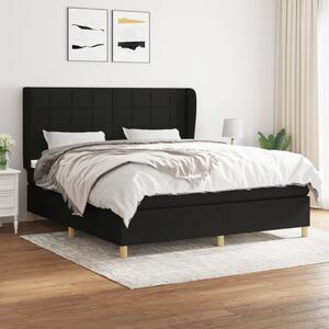 VidaXL Κρεβάτι Boxspring με Στρώμα Μαύρο 160x200 εκ. Υφασμάτινο