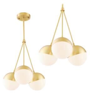 Κρεμαστό φωτιστικό Milk Glass Ball APP688-3CP Gold