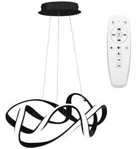 Μοντέρνο φωτιστικό οροφής LED + REMOTE EVE APP820-CP Μαύρο
