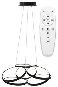 Μοντέρνο φωτιστικό οροφής LED + REMOTE APP793-CP FLAT Μαύρο