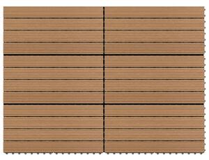 VidaXL Πλακάκια Deck 6 τεμ. Καφέ 60 x 30 εκ. 1,08 μ² από WPC