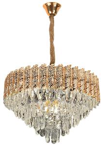 Κρεμαστό φωτιστικό με κρύσταλλα G054-CP 50cm GOLD