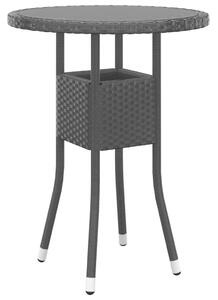 VidaXL Σετ Επίπλων Bistro Κήπου 3 τεμ. Μαύρο από Συνθετικό Ρατάν