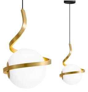 GLASS SPHERE SPIRAL PENDANT LAMP APP1733-1CP GOLD