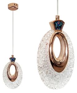 Κρυστάλλινο Κρεμαστό Φωτιστικό LHJ109-1CP LIGHT ROSE GOLD