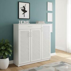 Παπουτσοθήκη Sante 30 Ζευγάρια Λευκό 120x37x123 cm