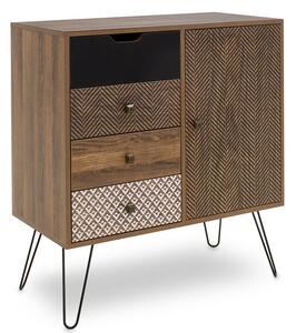 Ντουλάπι με Συρτάρια Boho Walnut 79.5x39.5x86 cm