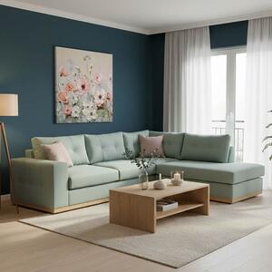 Αριστερός Γωνιακός Καναπές Boston Ciel - Κρεμ - Natural 280x225x95 cm