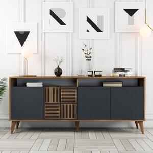 Κονσόλα Milan Walnut-Ανθρακί