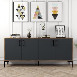 Κονσόλα Kiev Walnut-Ανθρακί
