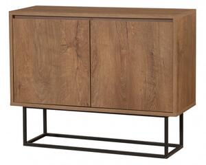 Κονσόλα Zuri Walnut-Μαύρο