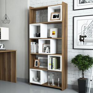 Βιβλιοθήκη Box, Λευκό-Walnut