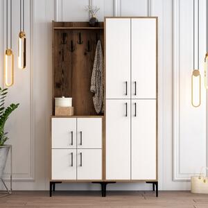 Κρεμάστρα BerlinBA Walnut-Λευκό