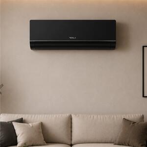 Κλιματιστικό Inverter Tesla Select Style TT35TPPB-1232IAWAM με Wi-Fi, τεχνολογία AI, απόδοση 12000 Btu και ενεργειακή κλάση A++/A+++ - Black
