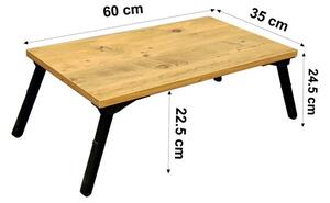 Τραπεζάκι Laptop Gusto Atlantic Pine-Μαύρο