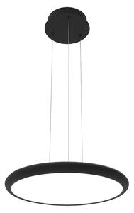 Viokef Κρεμαστό φωτιστικό LED Benett, μαύρο, Ø 50 cm, μέταλλο/ακρυλικό, ρυθμιζόμενος, Μαύρο, Σαλόνι / τραπεζαρία, Αλουμίνιο, σύγχρονο
