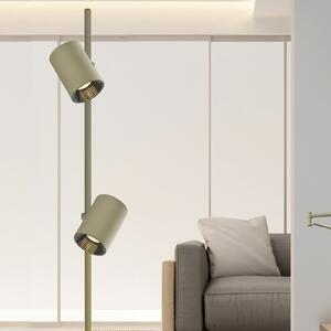 Viokef Λάμπα δαπέδου LED Melina, λαδί χρώμα, ύψος 162 εκ., μεταλλική, με ρυθμιζόμενη, ρυθμιζόμενος, Πράσινο, Σαλόνι / τραπεζαρία, Αλουμίνιο, σύγχρονο