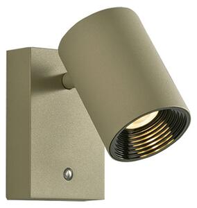 Viokef Φωτιστικό τοίχου LED Melina, λαδί, βάθος 12 cm, μέταλλο, με δυνατότητα ρύθμισης, ρυθμιζόμενος, Πράσινο, Σαλόνι / τραπεζαρία, Αλουμίνιο, σύγχρονο