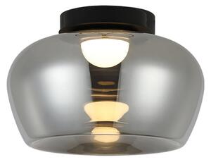 Viokef Φωτιστικό οροφής LED Nadia, Ø 38 cm, γκρι καπνιστό, γυαλί, Γκρι, Σαλόνι / τραπεζαρία, Γυαλί
