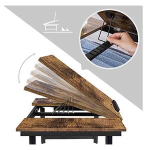 Τραπεζάκι laptop, Songmics, Ρουστίκ καφέ, 71 x 35 x 23 cm