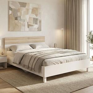 Κρεβάτι διπλό 160x200 cm Awell 14378 Sonoma/Λευκό