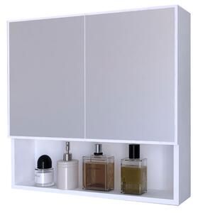 Ντουλάπι Μπάνιου με Καθρέφτη Zante Λευκό 70x17x70cm