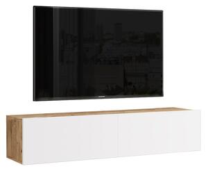 Έπιπλο TV de perete Serit χρώμα Λευκό - Sonoma 140x31.6x29.6cm