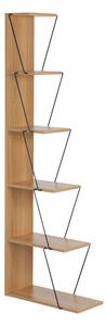 Βιβλιοθήκη mini Tars Sonoma - μαύρο 50x22x150 cm