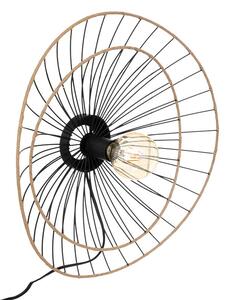Φωτιστικό Τοίχου Alara E27 40W, Μαύρο-Χρυσό, D45x11 cm