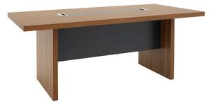 Τραπέζι συνεδριάσεων Oscar 5 cm Καρυδί-Ανθρακί 200x100x76 cm