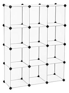 Σετ 12 αρθρωτά κουτιά αποθήκευσης, Songmics, Λευκό, 93x31x123 cm