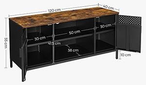 Έπιπλο TV, Songmics, Μαύρο, 120x40x55 cm