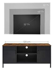 Έπιπλο TV, Songmics, Μαύρο, 120x40x55 cm