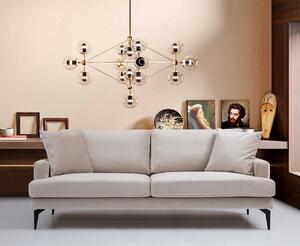 2θέσιος καναπές Leyla Ανοιχτό Γκρι 180x63 cm