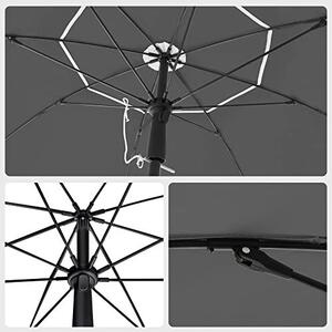 Ομπρέλα για βεράντα, Songmics, Γκρι, 160x206 cm