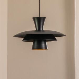 Luminex Κρεμαστό φωτιστικό Plato, μαύρο, μέταλλο, Ø 38 cm, E27, ρυθμιζόμενος, Μαύρο, Σαλόνι / τραπεζαρία, Μέταλλο, σύγχρονο