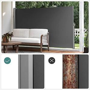 Πλευρική αντηλιακή τέντα, Songmics, Γκρι, 180x450 cm