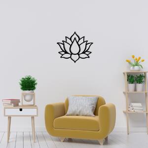 Μεταλλικός πίνακας Lotus Μαύρο 50x43 cm