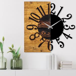 Διακοσμητικό Ξύλινο Ρολόι Τοίχου Wooden Καρυδί 58x3x58 cm