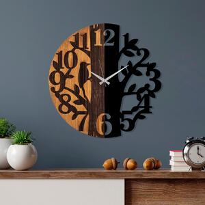 Διακοσμητικό Ξύλινο Ρολόι Τοίχου Wooden Καρυδί 3x56 cm