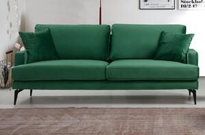 3θέσιος καναπές Papira Πράσινο 205x90x88 cm