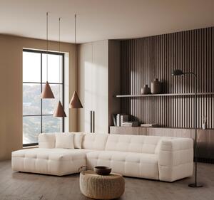 Αριστερός Modular Γωνιακός Καναπές Cady Μπεζ 300x150x72 cm