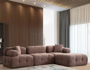 Δεξιός Modular Γωνιακός Καναπές Doblo Cappuccino 315x210x80 cm