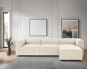 Δεξιός Γωνιακός Καναπές Fora Εκρού 296x185x66 cm