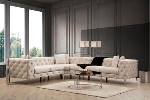 Δεξιός Γωνιακός Καναπές Como Εκρού 310x70x270 cm