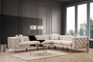 Αριστερός Γωνιακός Καναπές Como Εκρού 310x70x270 cm