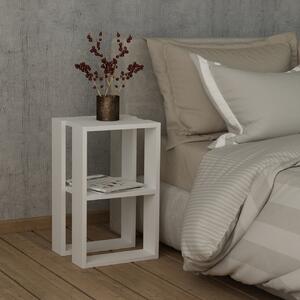 Κομοδίνο Lonie Λευκό 30x55x30 cm