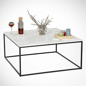 Τραπεζάκι σαλονιού Poly Λευκό 75x43x75 cm